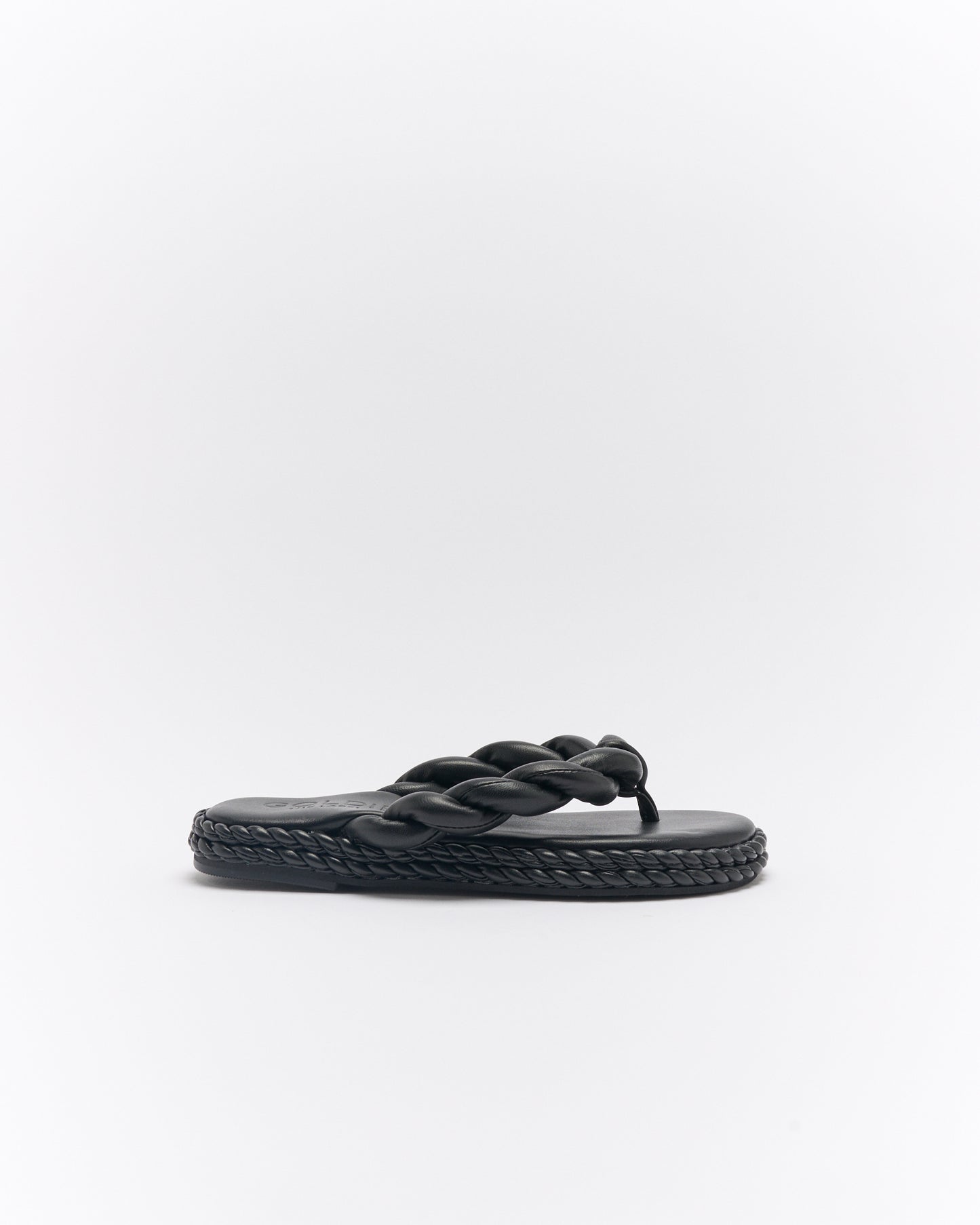 Capri Leather Sandal - Black