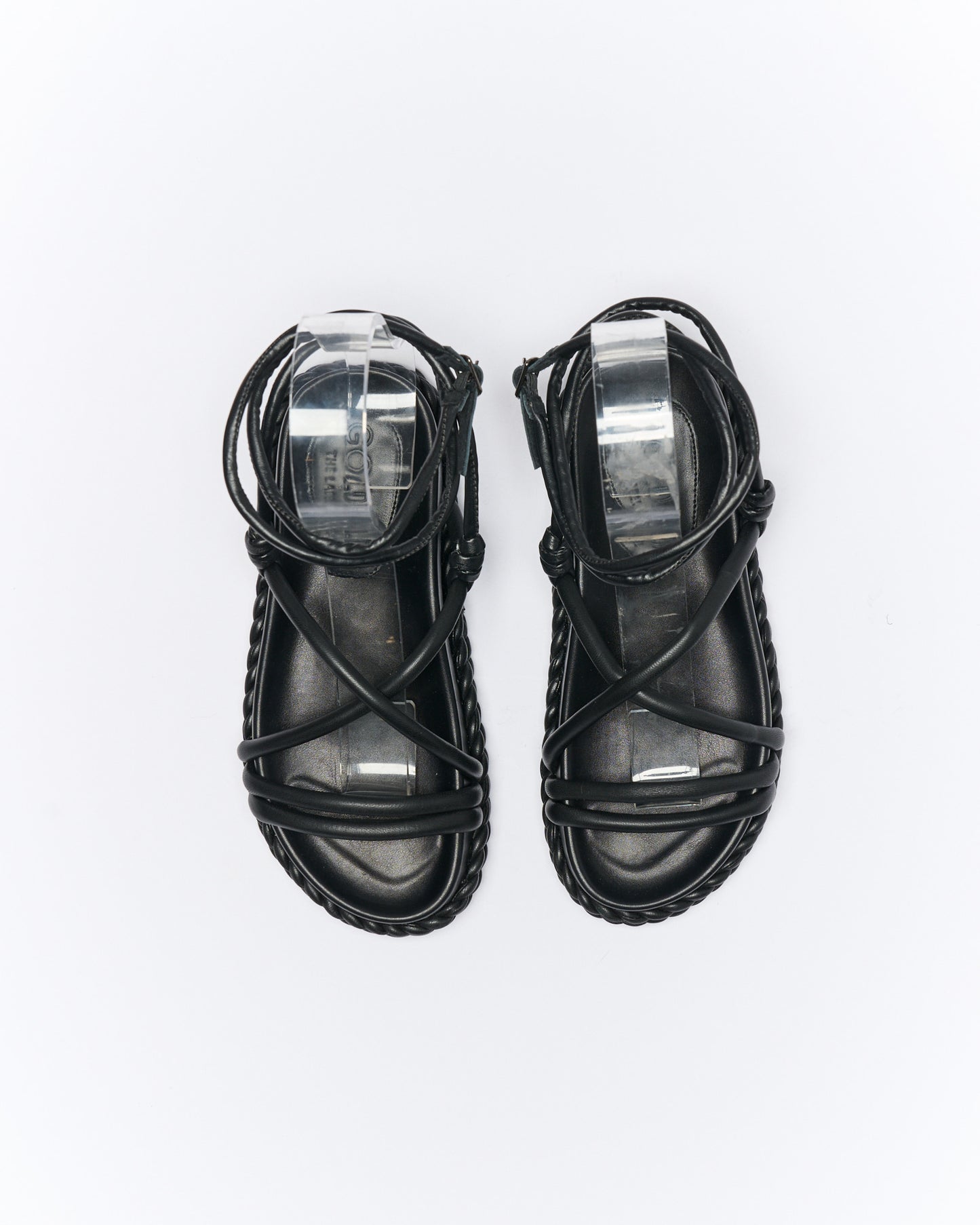 Stone Leather Sandal - Black