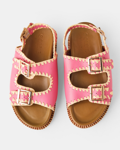 Belle Sandal - Fluro Pink