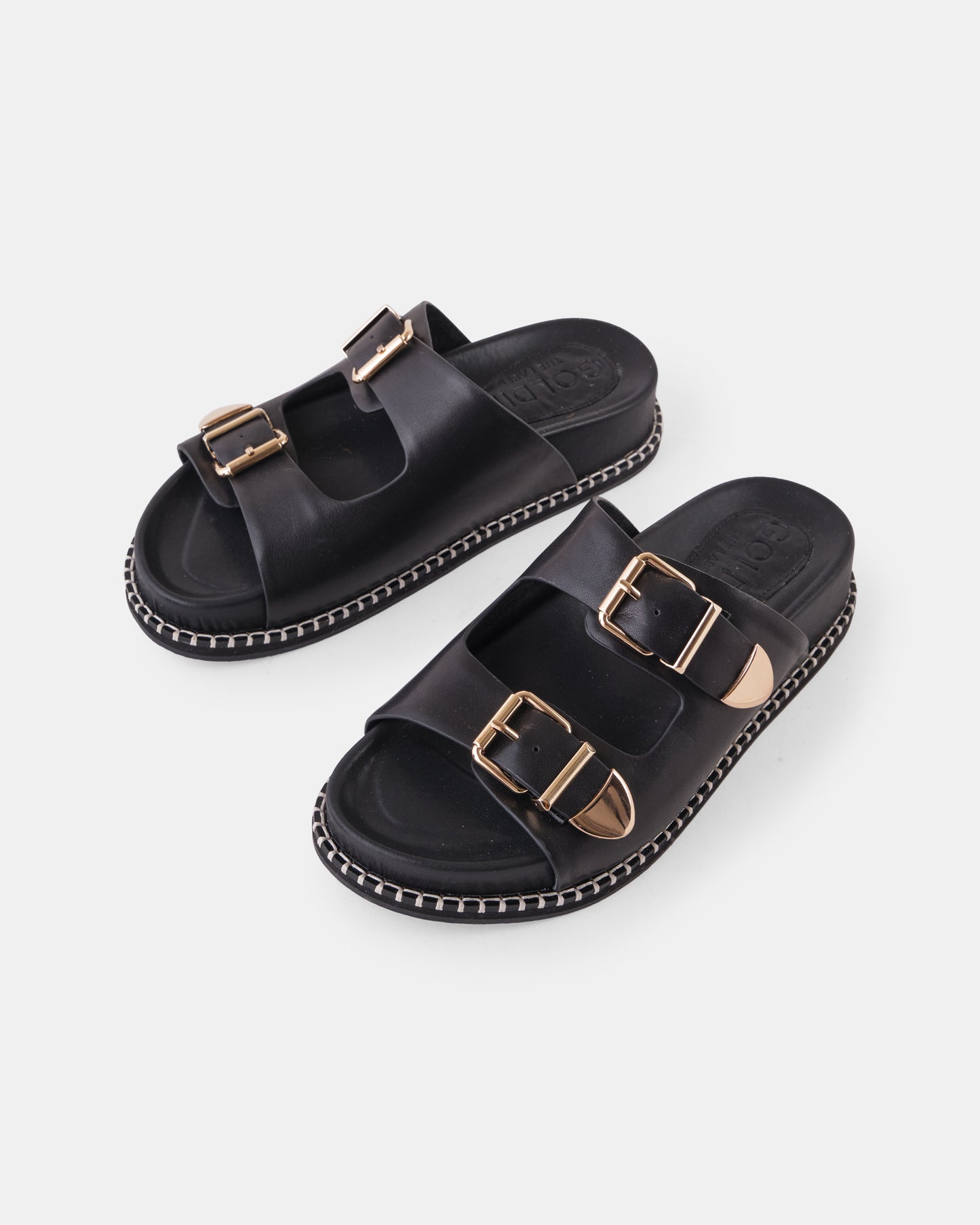 Suki Leather Slide - Black