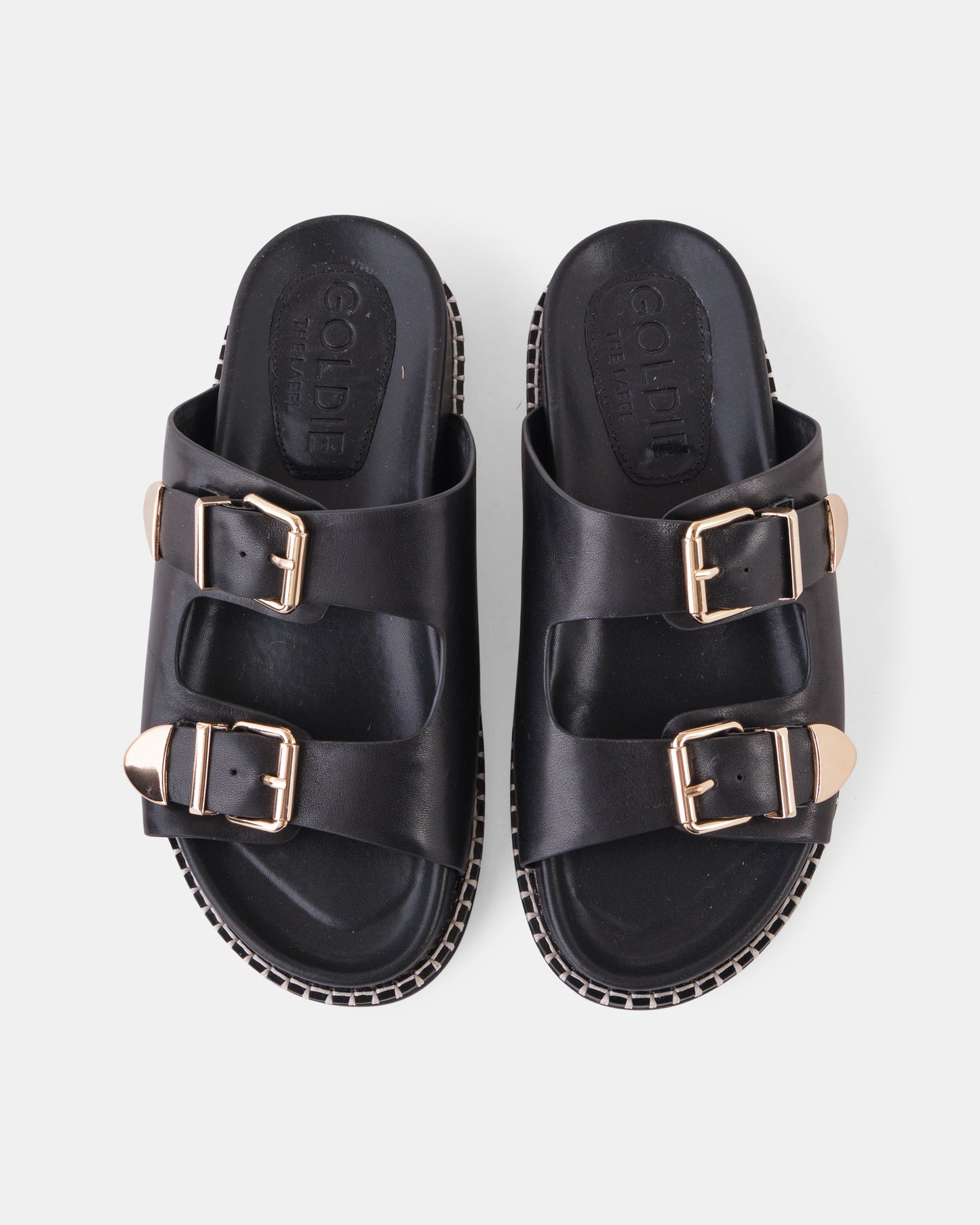 Suki Leather Slide - Black