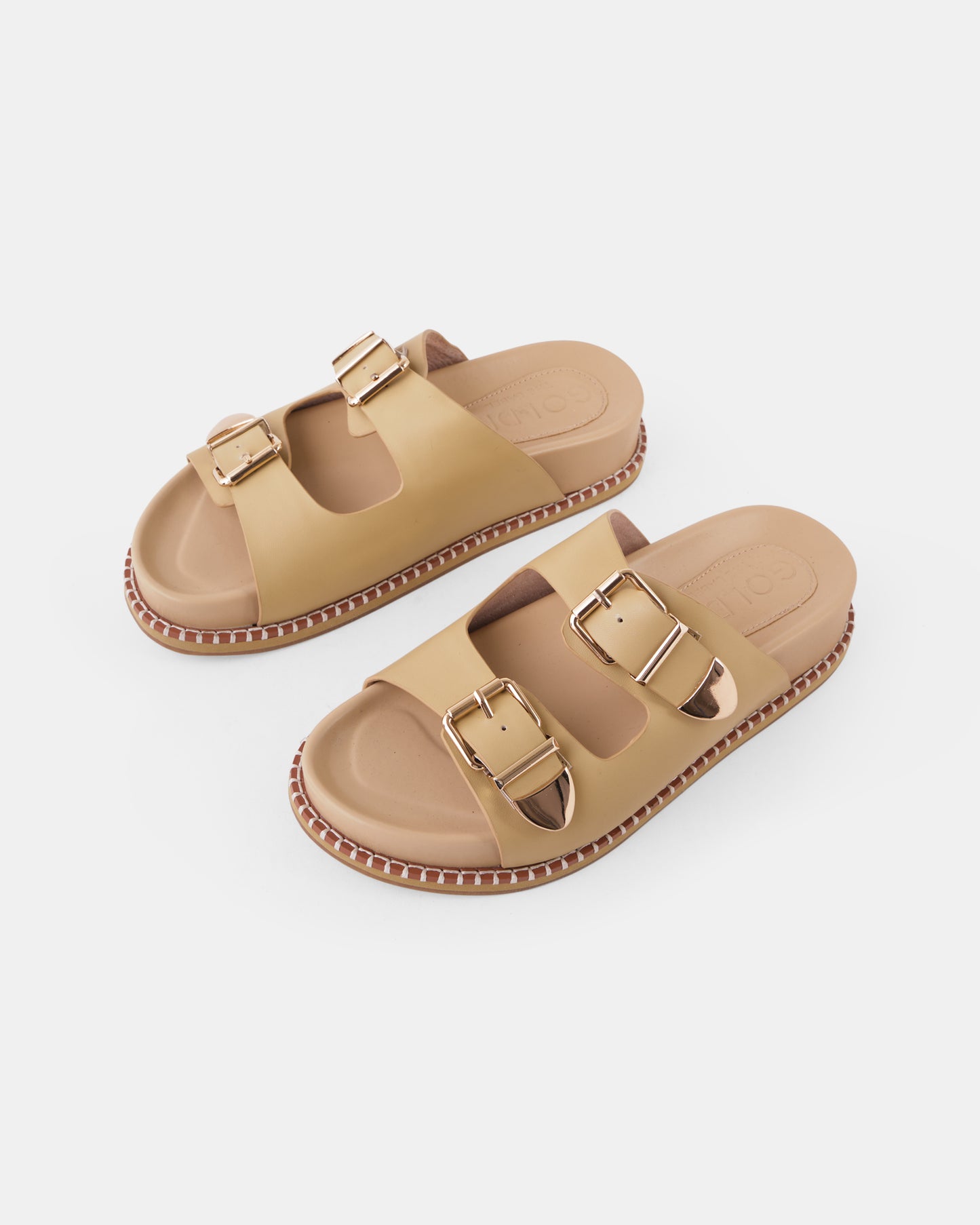 Suki Leather Slide - Neutral