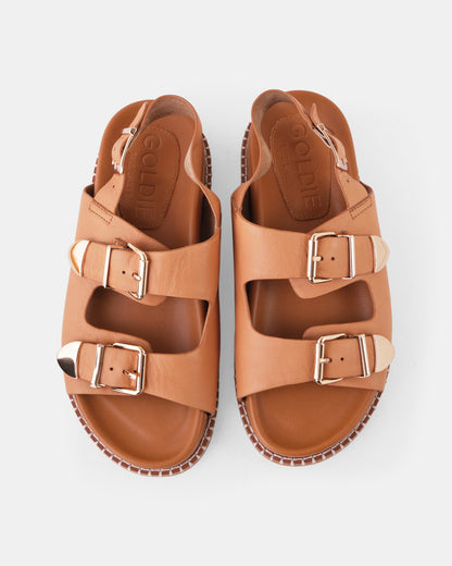 Stella Leather Sandal - Tan