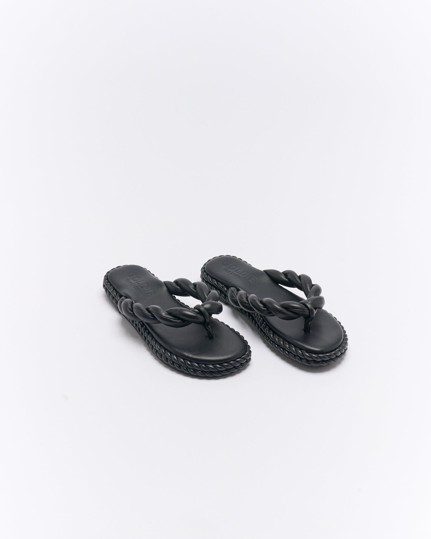 Capri Leather Sandal - Black