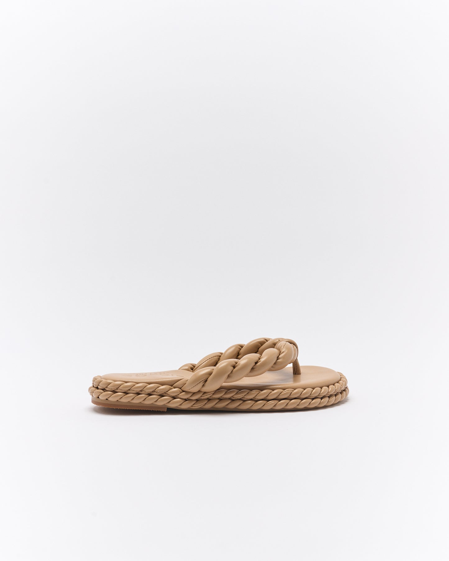 Capri Leather Sandal - Nougat