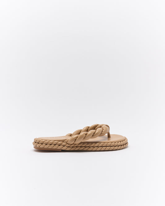 Capri Leather Sandal - Nougat