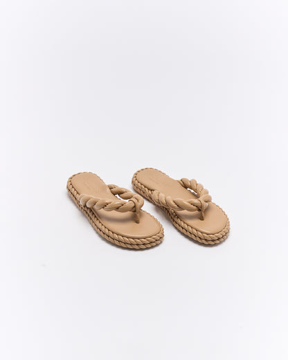 Capri Leather Sandal - Nougat