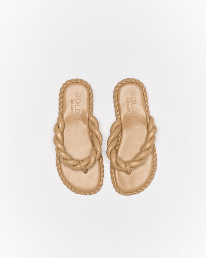 Capri Leather Sandal - Nougat