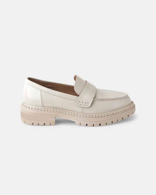 Ophelia Leather Loafer - Ivory