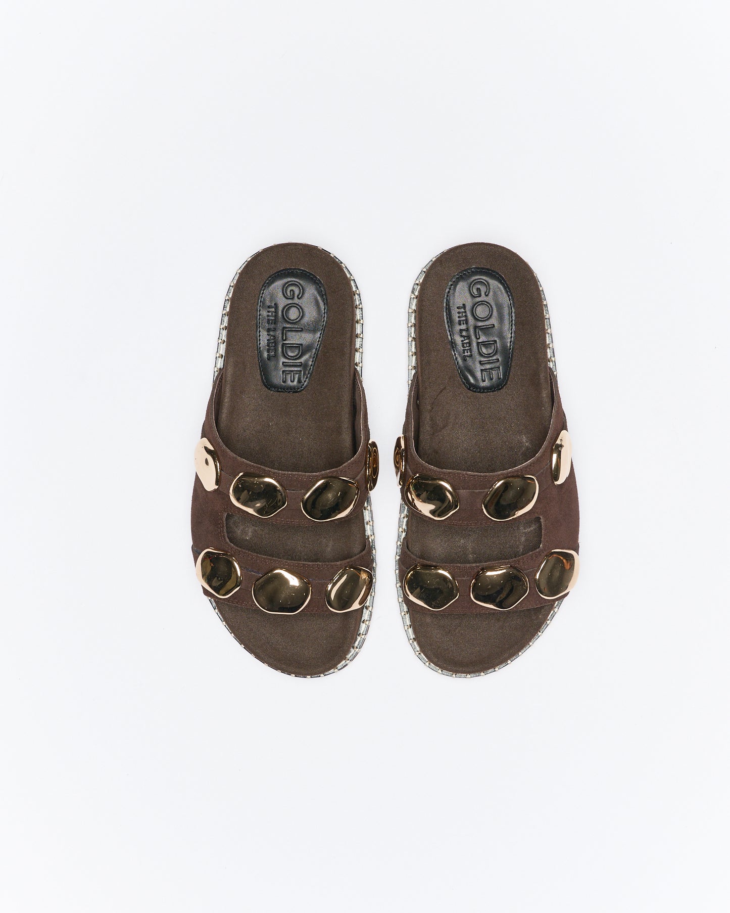 Shae Leather Slide - Chocolate Suede