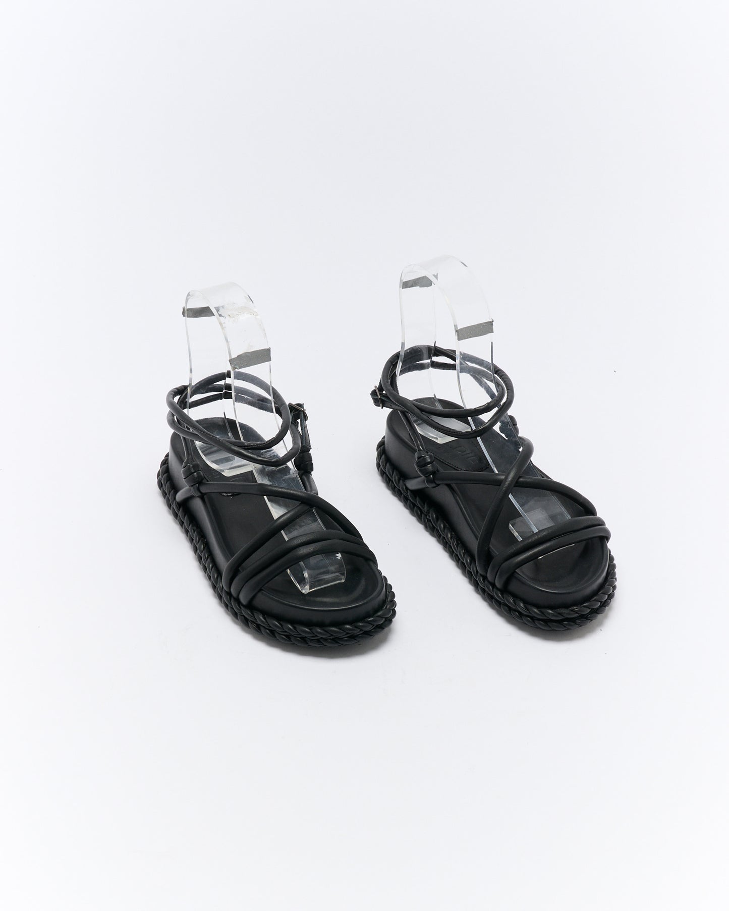 Stone Leather Sandal - Black