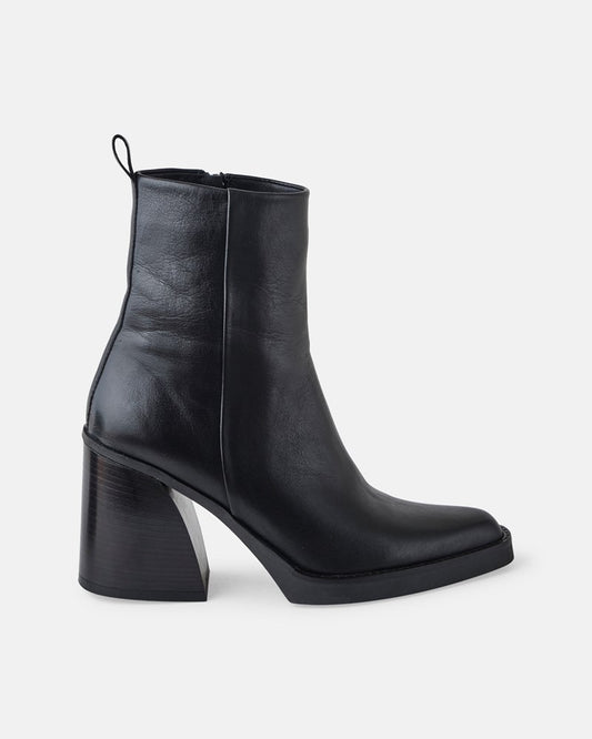 Lili Leather Boot - Black